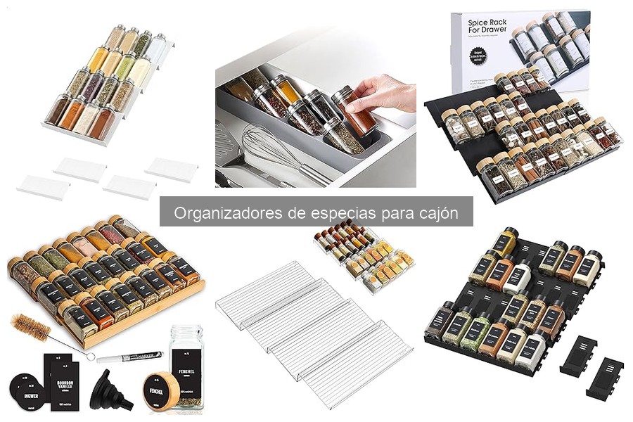 ** Tipos de organizadores de especias para cajón: guía práctica