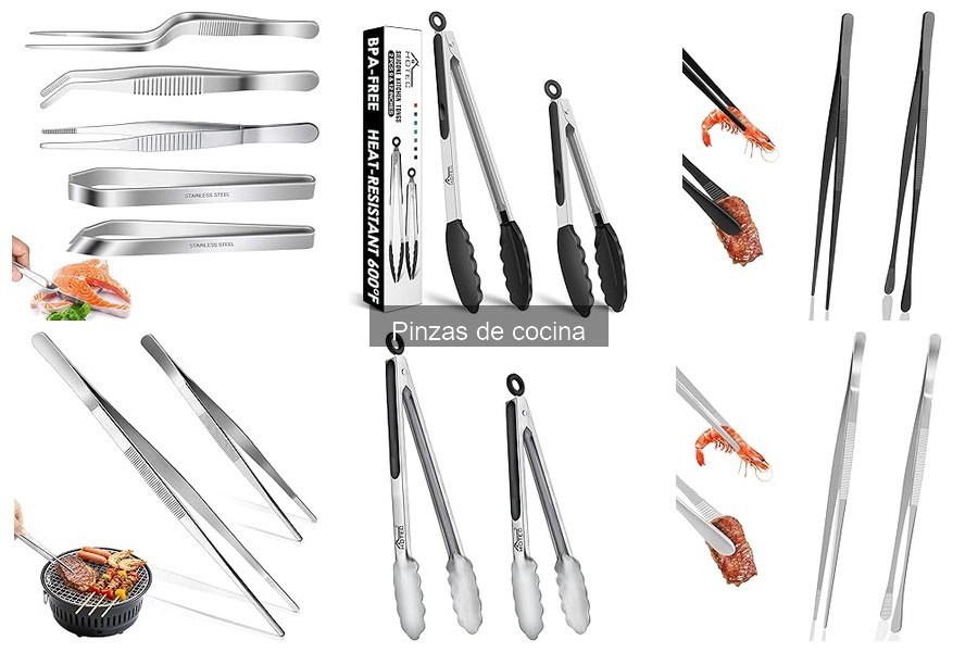 Tipos de pinzas de cocina: usos y recomendaciones