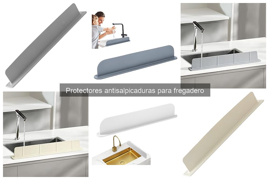 Tipos de protectores antisalpicaduras para fregadero