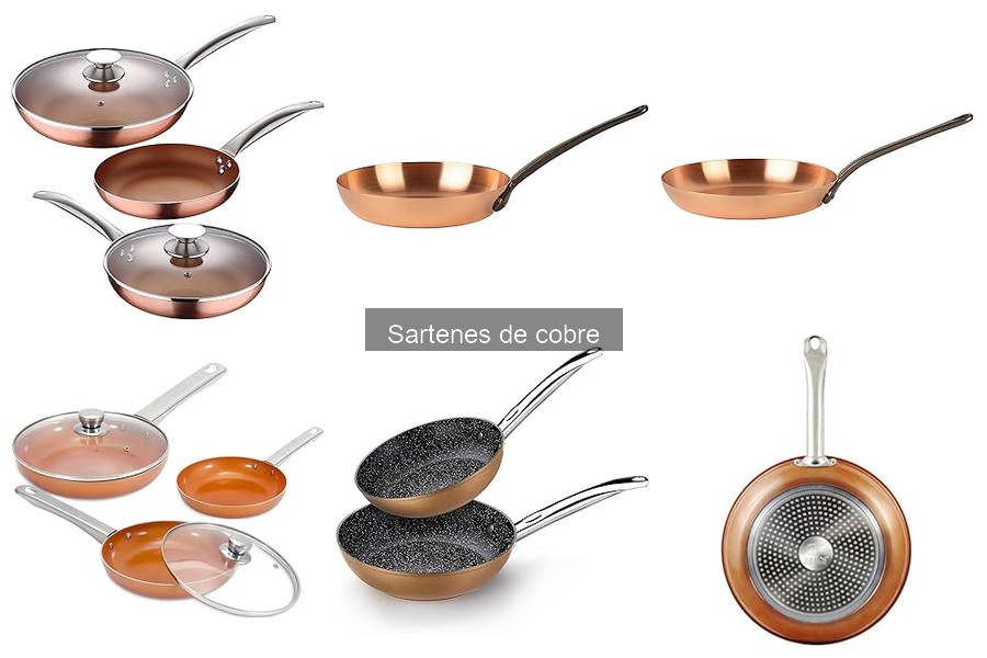 Tipos de sartenes de cobre y sus usos específicos