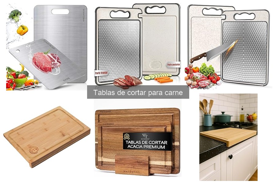 Tipos de tablas de cortar para carne: madera, plástico y más