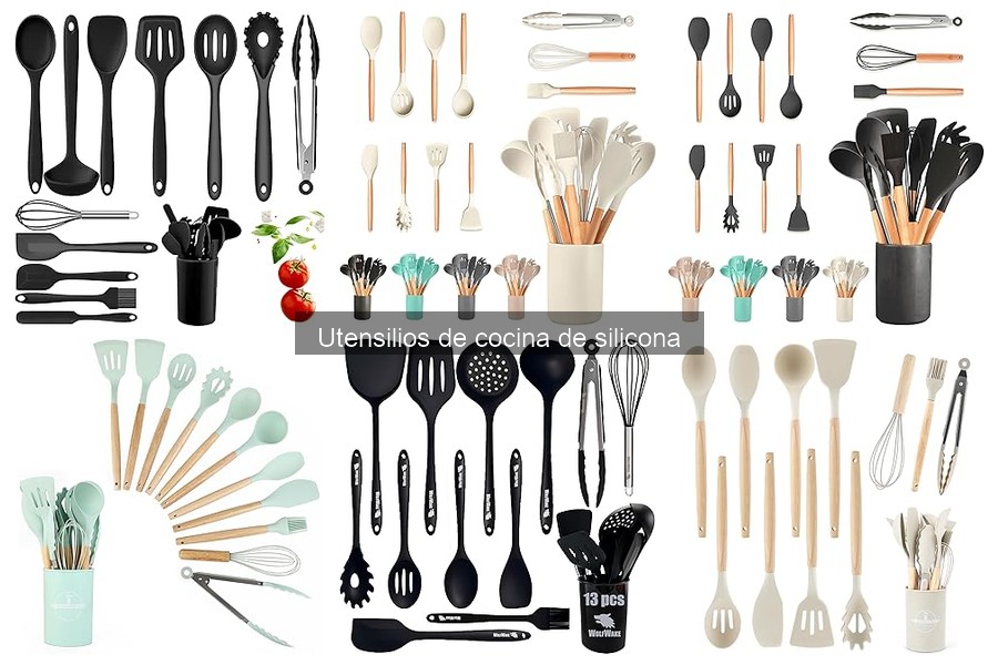 Utensilios de cocina de silicona para dietas específicas