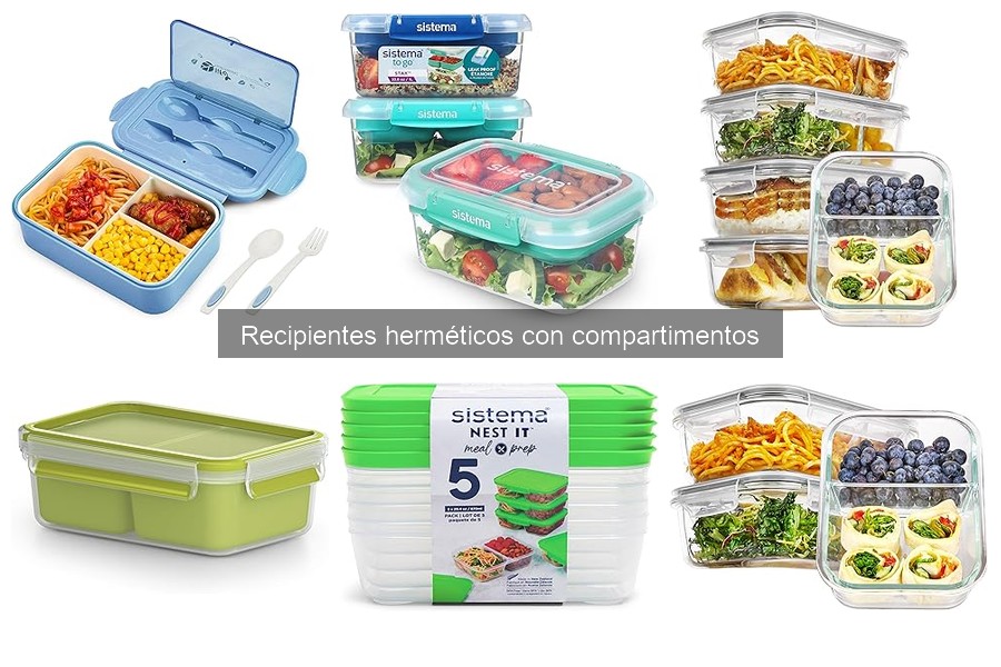 Ventajas y desventajas de recipientes herméticos con compartimentos